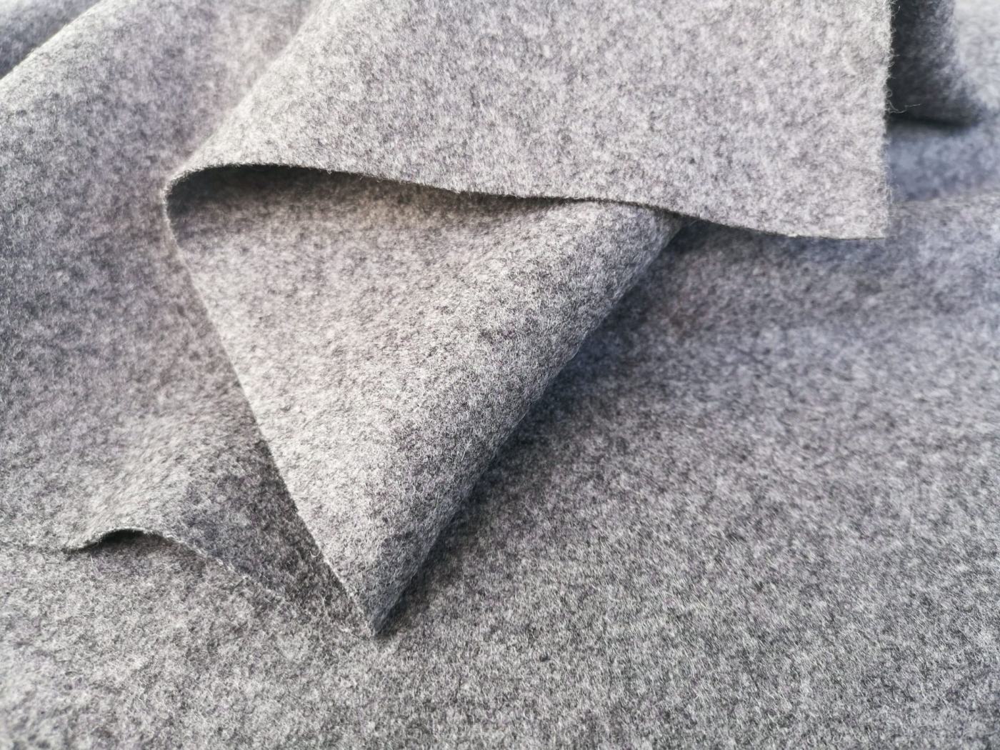 Bio Tuchloden aus 100% Wolle – grau meliert – Bild 2