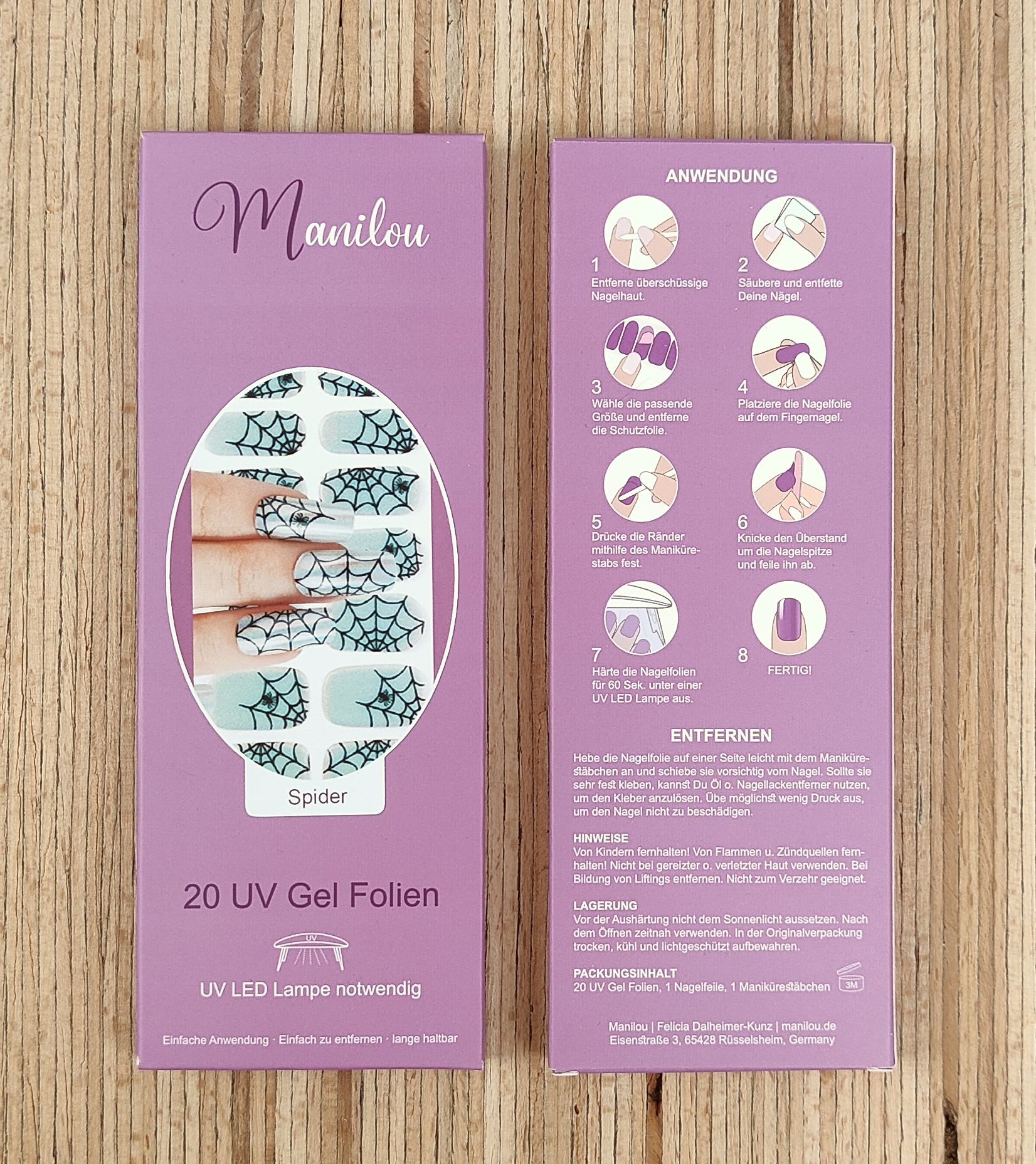 UV Gel Folien – Manilou – Spider – Bild 3