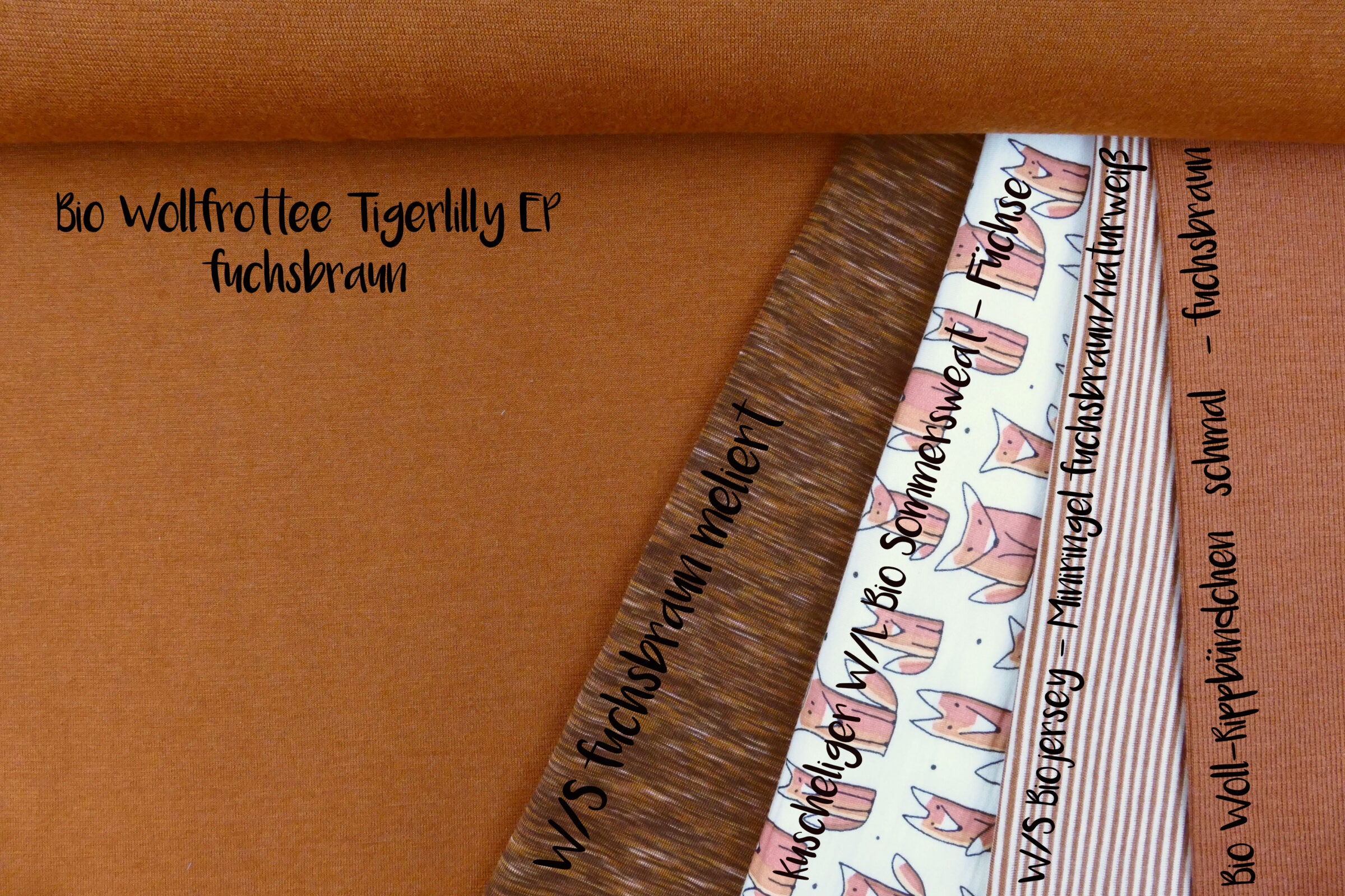 Bio Wollfrottee (Merino) – Tigerlilly EP – fuchsbraun – Bild 3